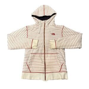 The North Face Women's Microfleece Lined Full Zip Hoodie Off White Brick Size S